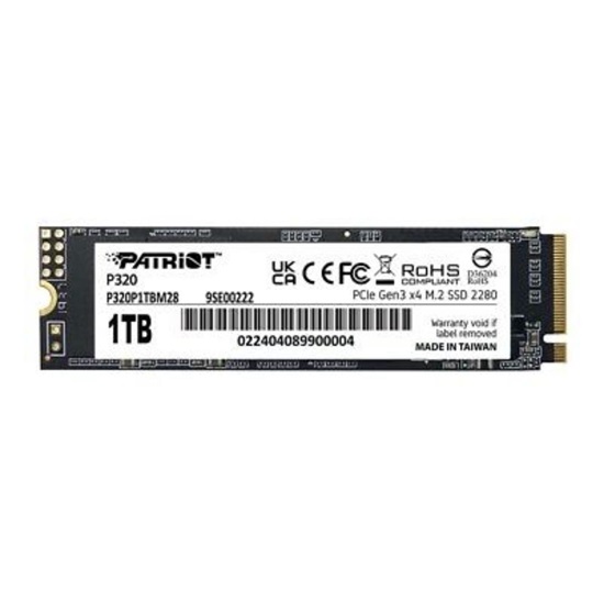 Patriot P320 1 TB PCIe 3.0 x4 NVMe 1.3 M.2 2280 (P320P1TBM28) (PATRP320P1TBM28)-PATRP320P1TBM28