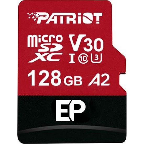 Patriot EP A2 Memory Card 128 GB MicroSDXC V30 U3 Class 10 (PEF128GEP32MCX) (PATRPEF128GEP32MCX)-PATRPEF128GEP32MCX
