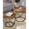 Vasagle Σετ Μεταλλικά Στρογγυλά Τραπέζια Σαλονιού 50 x 40 cm & 40 x 36   (LET040B01) (VASLET040B01)-VASLET040B01