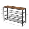 Vasagle Μεταλλική Παπουτσοθήκη με 3 Ράφια και Πάγκο 100 x 30 x 72 cm Καφέ Ρουστίκ (LBS14BX) (VASLBS14BX)-VASLBS14BX