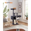 Feandrea Cat Tower, Height 135 cm, up to 3 cats (PCT132G01) (FEAPCT132G01)-FEAPCT132G01