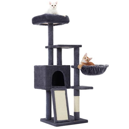 Feandrea Cat Tower, Height 135 cm, up to 3 cats (PCT132G01) (FEAPCT132G01)-FEAPCT132G01