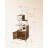 Feandrea Cat Tower With Litter box Height 185 cm, up to 2 cats (PCT15GYZ) (FEAPCT15GYZ)-FEAPCT116X01