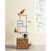 Feandrea Cat Tower With Litter box Height 185 cm, up to 2 cats (PCT15GYZ) (FEAPCT15GYZ)-FEAPCT116X01