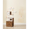 Feandrea Cat Tower With Litter box Height 185 cm, up to 2 cats (PCT15GYZ) (FEAPCT15GYZ)-FEAPCT116X01