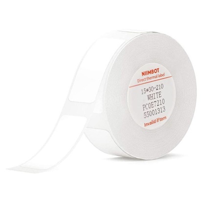 Niimbot Αυτοκόλλητες Θερμικές Ετικέτες T 15x30mm 210τμχ Λευκό (T1530-210 WHITE) (NIIT1530-210-WHITE)-NIIT1530-210-WHITE
