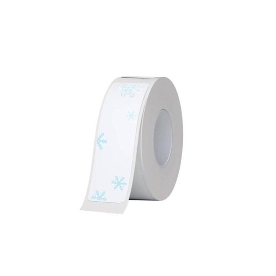 Niimbot Αυτοκόλλητες Θερμικές Ετικέτες με Χιονονιφάδες T 12x30mm 210τμχ Λευκό/Σιέλ (T1230-210) (NIIT1230-210)-NIIT1230-210