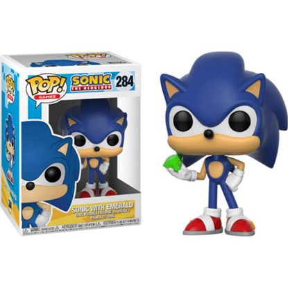 Funko Pop! Games: Sonic The Hedgehog - Sonic with Emerald #284 (FNK01476)-FNK01476
