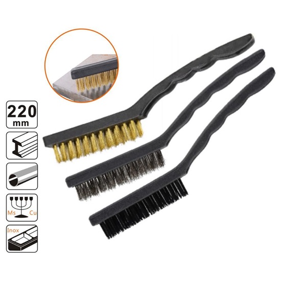 Shind Σετ Συρματοβουρτσες 3 Τεμ. 9" (3x220mm) (SHI-31430) (SHI31430)-SHI31430