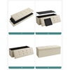 Songmics Αναδιπλούμενος Πάγκος Αποθήκευσης  - 110 x 38 x 38 - Μπεζ  (LSF77BE) (SNGLSF77BE)-SNGLSF77BE