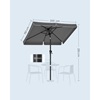 Songmics Ομπρέλα Κήπου 2 x 1.5 μέτρα Γκρί  (GPU048G01) (SNGGPU048G01)-SNGGPU048G01