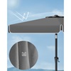 Songmics Ομπρέλα Κήπου 2 x 1.5 μέτρα Γκρί  (GPU048G01) (SNGGPU048G01)-SNGGPU048G01