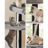 Feandrea Cat Tower XXl, Height 186.7 cm, up to 4 Cats, Σκούρο Γκρι & Μαύρο (PCT008G02) (FEAPCT008G02)-FEAPCT008G02