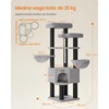 Feandrea Cat Tower XXl, Height 186.7 cm, up to 4 Cats, Σκούρο Γκρι & Μαύρο (PCT008G02) (FEAPCT008G02)-FEAPCT008G02