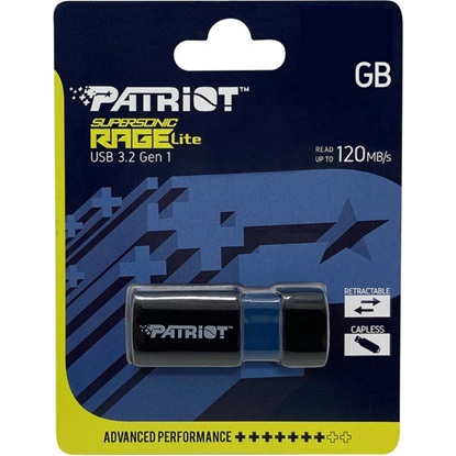 Patriot Supersonic Rage Lite 512 GB Black/Blue USB-A 3.2 Gen 1 (PEF512GRLB32U) (PATRPEF512GRLB32U)-PATRPEF512GRLB32U