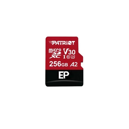 Patriot EP A2 Memory Card 256 GB MicroSDXC V30 U3 Class 10 (PEF256GEP32MCX) (PATRPEF256GEP32MCX)-PATRPEF256GEP32MCX