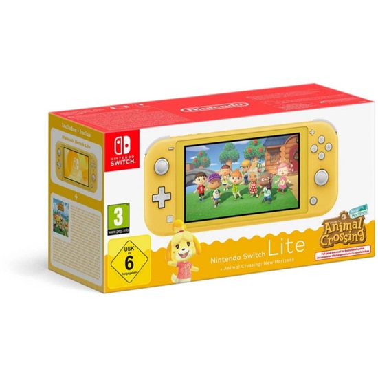 Nintendo Switch lite Console Animal Crossing Yellow (46069) (NIN46069)-NIN46069