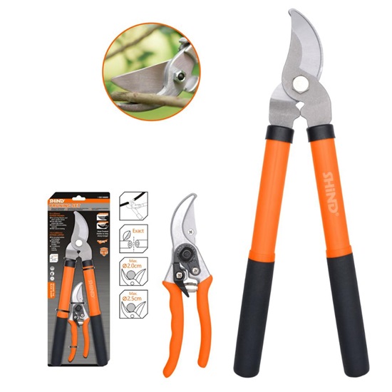 Shind Σετ Ψαλιδων Κλαδου 200mm & 380mm Με Λαβη Tpr Comfort (SHI-94685) (SHI94685)-SHI94685
