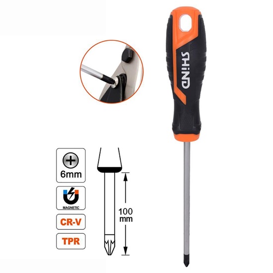 Shind Κατσαβιδι Σταυρου Ph1x100mm (SHI-37831) (SHI37831)-SHI37831