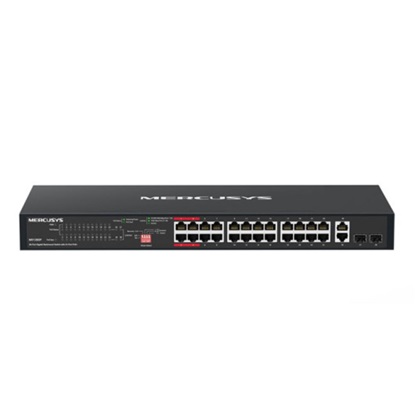Mercusys 28-Port Gigabit Rackmount Switch with 24-Port PoE+ (MS128GP) (MERMS128GP)-MERMS128GP