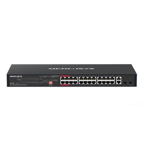 Mercusys 28-Port Gigabit Rackmount Switch with 24-Port PoE+ (MS128GP) (MERMS128GP)-MERMS128GP