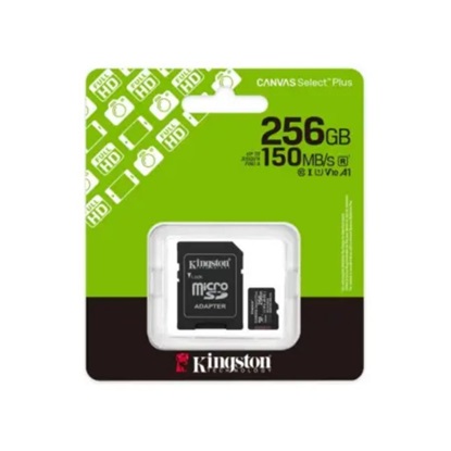 Kingston Micro SD 256GB Cl10 Canvas S.Plus SDCS3/256GB +Ad.SD (SDCS3/256GB) (KINSDCS3-256GB)-KINSDCS3-256GB