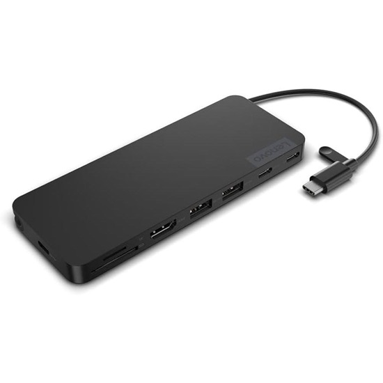 Lenovo Docking station USB-C Slim Travel Black (4X11N40212) (LEN4X11N40212)-LEN4X11N40212