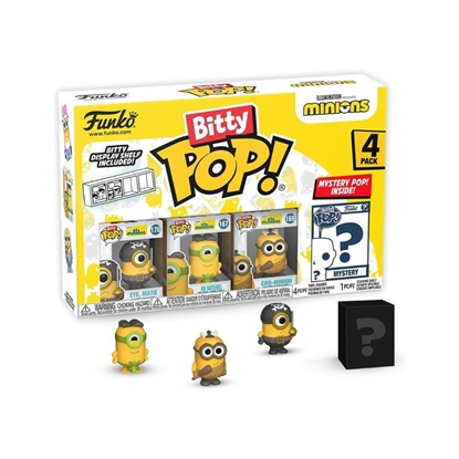 Funko Bitty Pop! Minions: 4-Pack - Eye Matie, Au Naturel, Cro-minion (FNK30358)-FNK30358