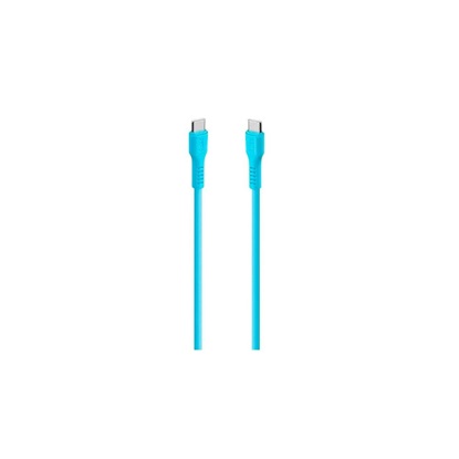 ttec Type-C to Type-C 60W Fast Charge Cable Neon Blue 120cm (2DK59NM) (TTEC2DK59NM)-TTEC2DK59NM