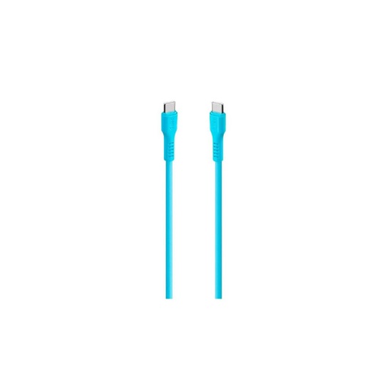 ttec Type-C to Type-C 60W Fast Charge Cable Neon Blue 120cm (2DK59NM) (TTEC2DK59NM)-TTEC2DK59NM