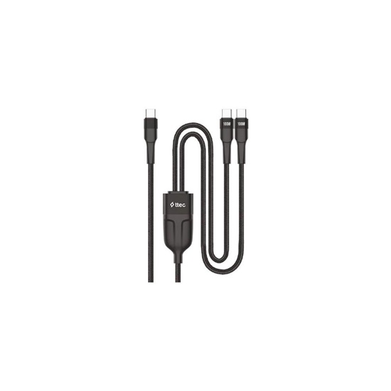 ttec AlumiCable Duo USB-C – 2 USB-C 100W Fast Charge Cable150cm (2DK55S) (TTEC2DK55S)-TTEC2DK55S