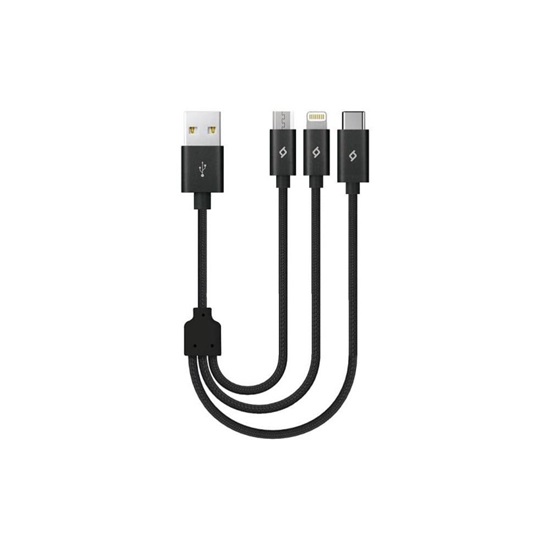 ttec Alumicable Mini Trio 30cm Charge Cable (2DK31) (TTEC2DK31)-TTEC2DK31