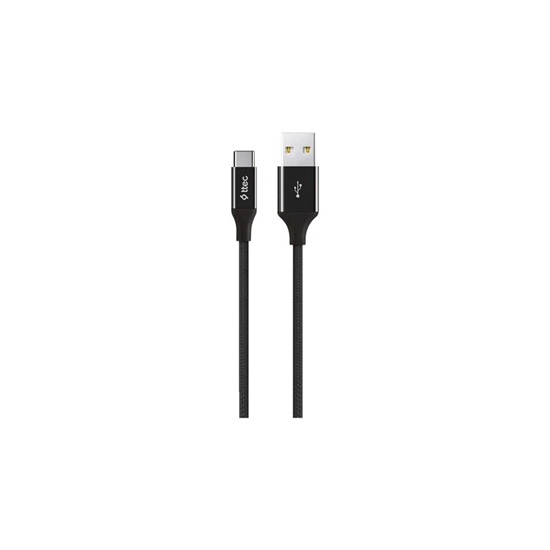 ttec AlumiCable Type C 2.0 Charge/Data CableBlack (2DK18S) (TTEC2DK18S)-TTEC2DK18S