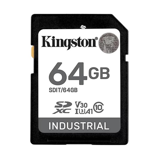 Kingston SD 64GB Industrial C10 UHS-I U3 V30 A1 pSLC (SDIT/64GB) (KINSDIT-64GB)-KINSDIT-64GB