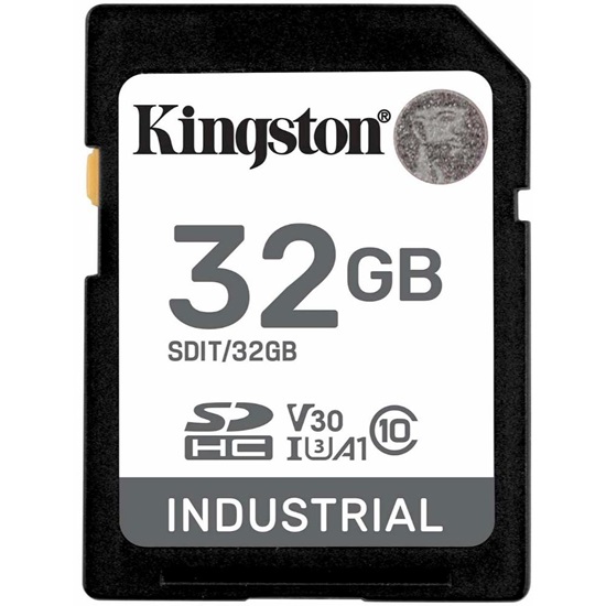 Kingston SD 32GB Industrial C10 UHS-I U3 V30 A1 pSLC (SDIT/32GB) (KINSDIT-32GB)-KINSDIT-32GB