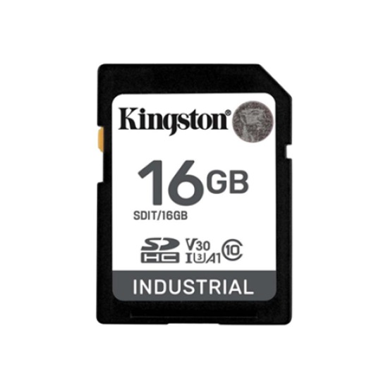 Kingston SD 16GB Industrial C10 UHS-I U3 V30 A1 pSLC (SDIT/16GB) (KINSDIT-16GB)-KINSDIT-16GB