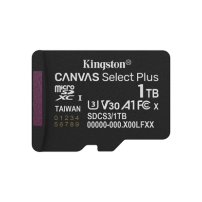 Kingston microSD 1TB Canvas Select+ G3 150MB/s (SDCS3/1TBSP) (KINSDCS3-1TBSP)-KINSDCS3-1TBSP
