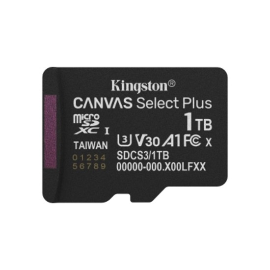 Kingston microSD 1TB Canvas Select+ G3 150MB/s (SDCS3/1TBSP) (KINSDCS3-1TBSP)-KINSDCS3-1TBSP