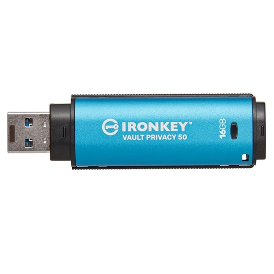 Kingston 16GB IronKey Vault Privacy 50 FIPS197 AES-256 (IKVP50/16GB) (KINIKVP50-16GB)-KINIKVP50-16GB