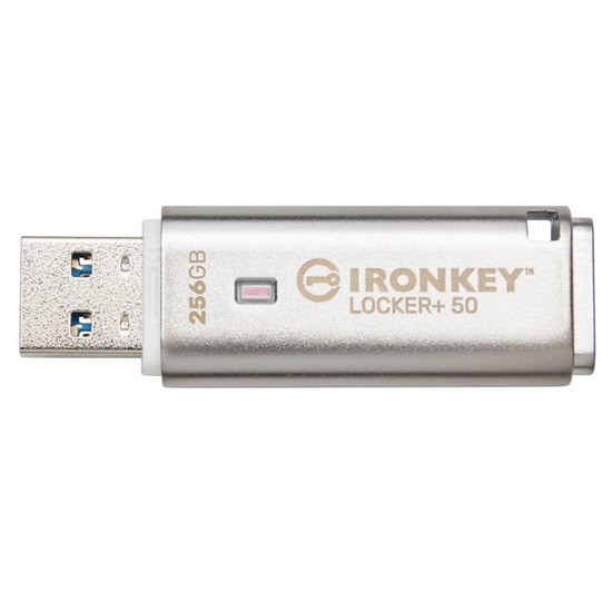 Kingston 256GB IronKey Locker+50 AES Encrypted USBtoClou (IKLP50/256GB) (KINIKLP50-256GB)-KINIKLP50-256GB