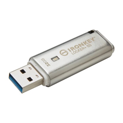Kingston 32GB IronKey Locker Plu s 50 AES Encrypted (IKLP50/32GB) (KINIKLP50-32GB)-KINIKLP50-32GB