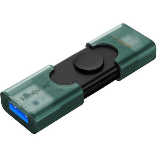 Kingston Data Traveler DuoG2 256GB USB-A/USB-C 3.2 G (DTDEG2/256GB) (KINDTDEG2-256GB)-KINDTDEG2-256GB