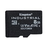 Kingston microSD 8GB CL10 UHS-I Industrial with adapter (SDCIT2/8GBSP) (KINSDCIT2-8GBSP)-KINSDCIT2-8GBSP