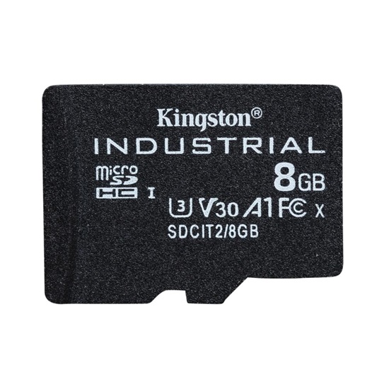 Kingston microSD 8GB CL10 UHS-I Industrial with adapter (SDCIT2/8GBSP) (KINSDCIT2-8GBSP)-KINSDCIT2-8GBSP
