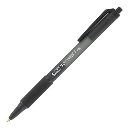 BIC Ballpoint Pen Soft Feel Clic M Black (837397) (BIC837397)-BIC837397