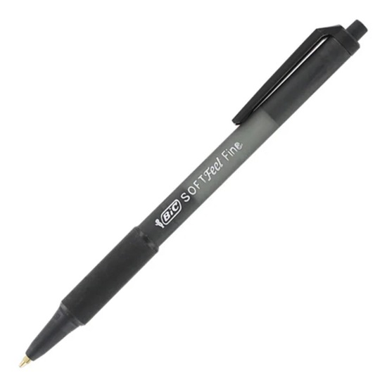 BIC Ballpoint Pen Soft Feel Clic M Black (837397) (BIC837397)-BIC837397