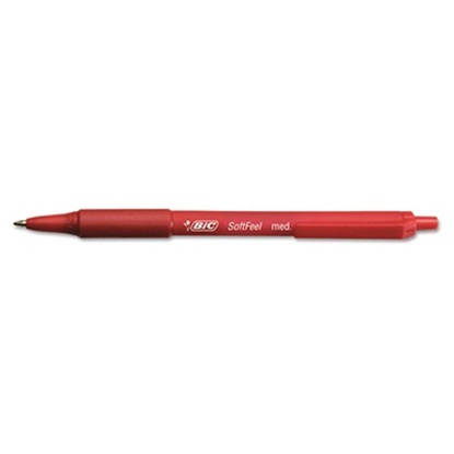 BIC Ballpoint Pen Soft Feel Clic M Red (837399) (BIC837399)-BIC837399