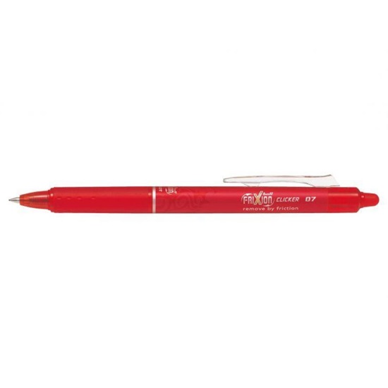 Pilot Rollerball Pen Frixion Clicker M Red (BLRT-FR7-RD) (PILBLRT-FR7-RD)-PILBLRT-FR7-RD