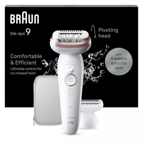 Braun Silk-epil 9 Epilator Machine Epilator for the Body White (225229) (BRA225229)-BRA225229