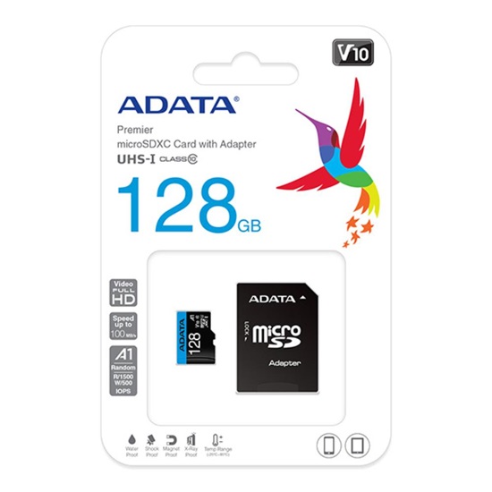 Adata Premier 128 GB MicroSDXC UHS-I Class 10 (AUSDX128GUICL10A1-RA1) (ADAAUSDX128GUICL10A1-RA1)-ADAAUSDX128GUICL10A1-RA1